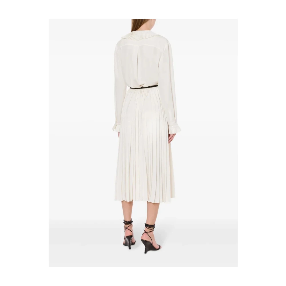 Philosophy di Lorenzo Serafini Elegante Zijden Blouse Beige Dames