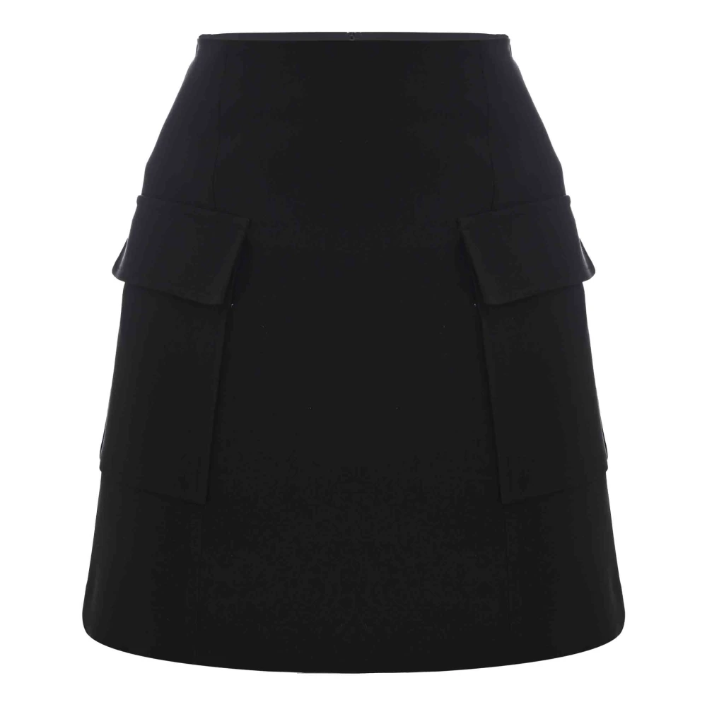 Kocca Mångsidig kort kjol med fickor Black, Dam