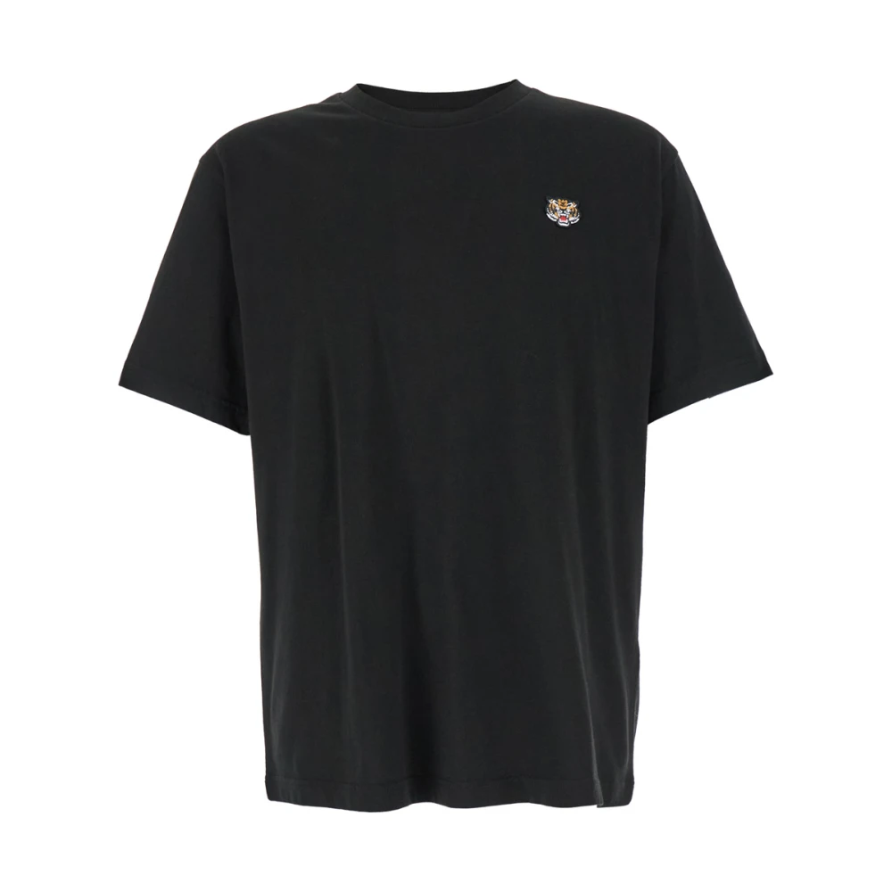 Kenzo Tiger Patch Zwarte T-shirts en Polos Black Heren