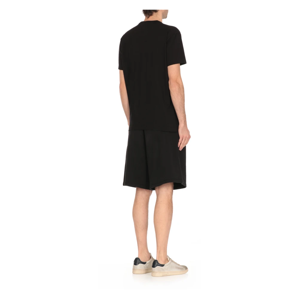 Dsquared2 Zwarte Katoenen T-shirt met Logo Black Heren