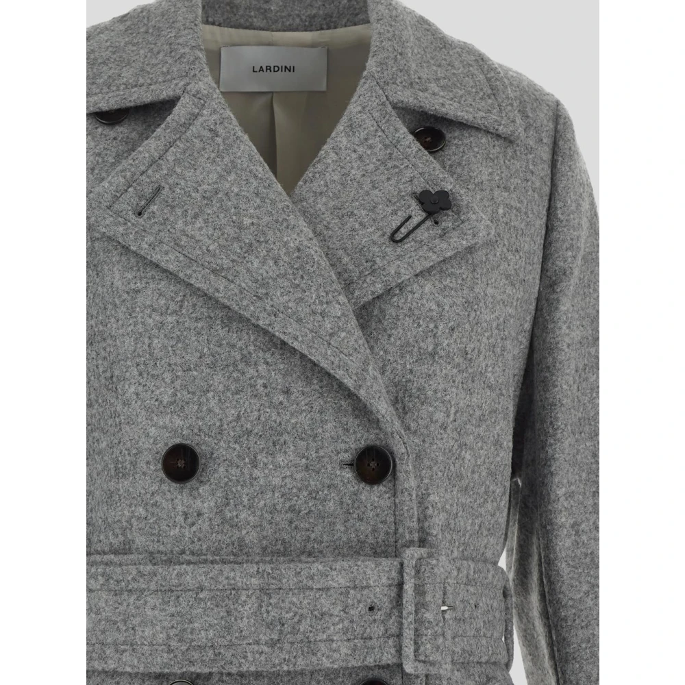 Lardini Dubbelbreasted wollen damesjas Gray Dames