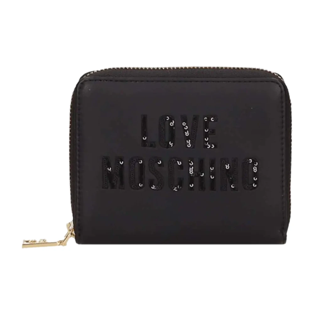 Love Moschino Svart plånbok och kortfodral med flera fack Black, Unisex