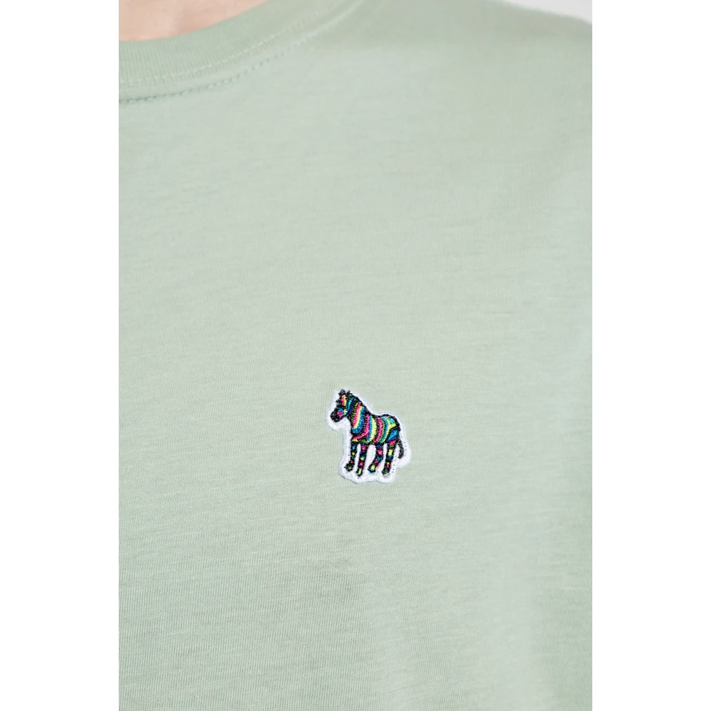 PS By Paul Smith T-shirt met logo-vormige patch Green Heren