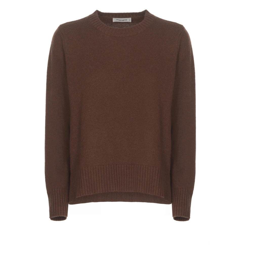 Kangra Bruine Cashmere Crew Neck Sweater Brown Dames