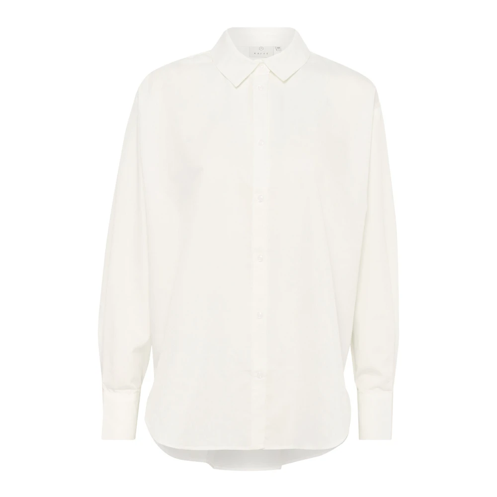 Kaffe Klassieke Blouse met Strikdetail White Dames