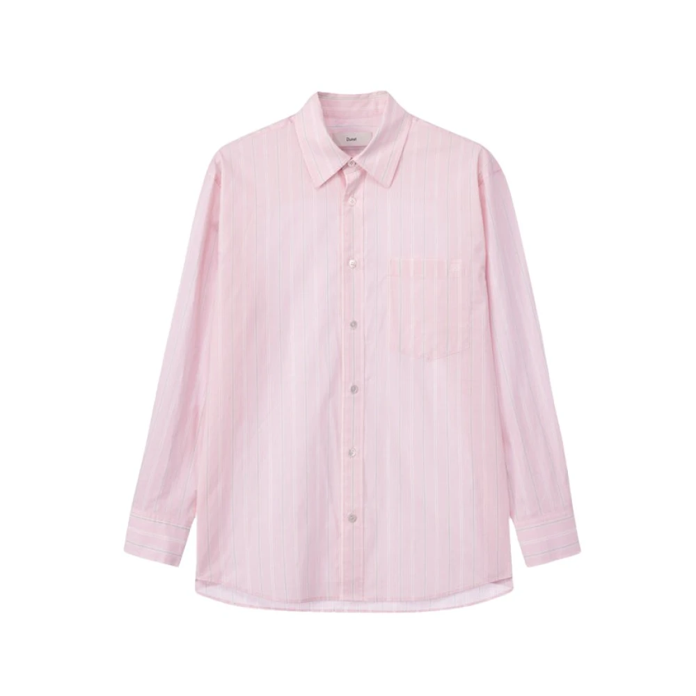 Dunst Men's Pink Casual Shirts, Xl, Oversized Striped Shirt