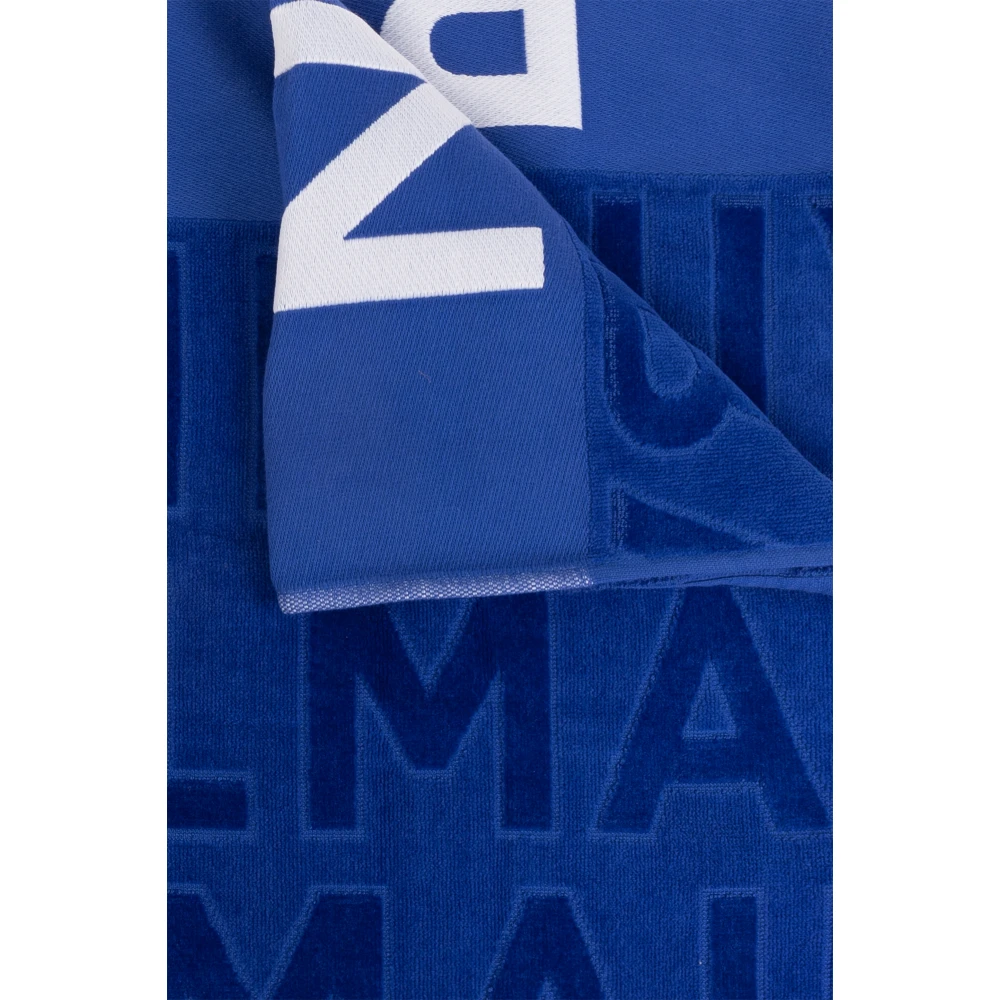 Balmain Strandlaken met logo Blue Heren