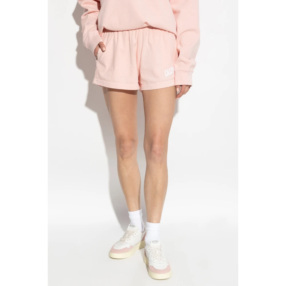 Sporty & Rich Logo Shorts Pink Dames