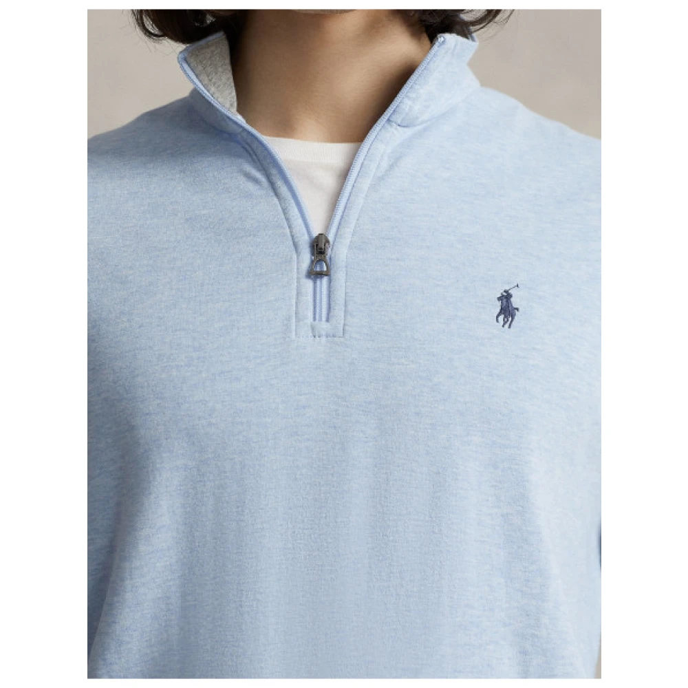 Polo Ralph Lauren Zachte half-zip trui Blue Heren