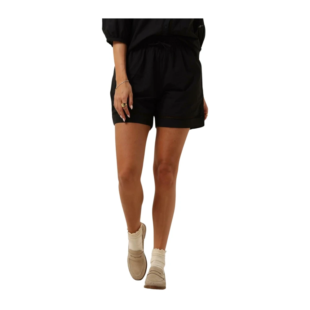 Moss copenhagen Zwarte High-Waisted Shorts voor Vrouwen Black Dames
