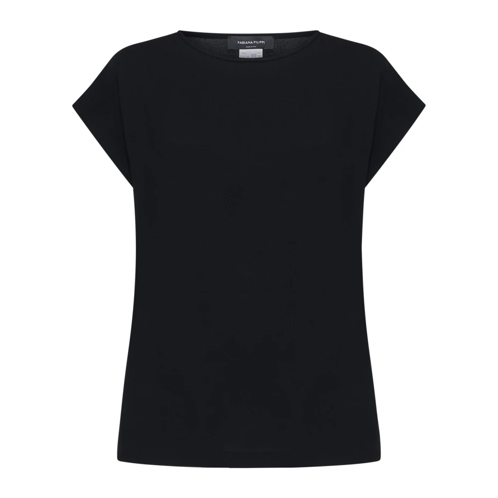 Fabiana Filippi Svart Topp Elegant Stil Black, Dam