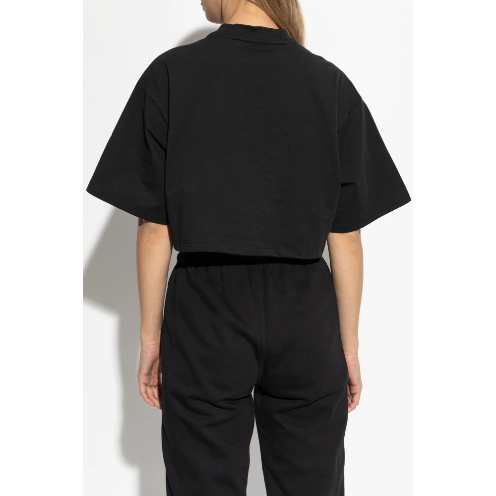 adidas by stella mccartney Logo T-shirt Black Dames