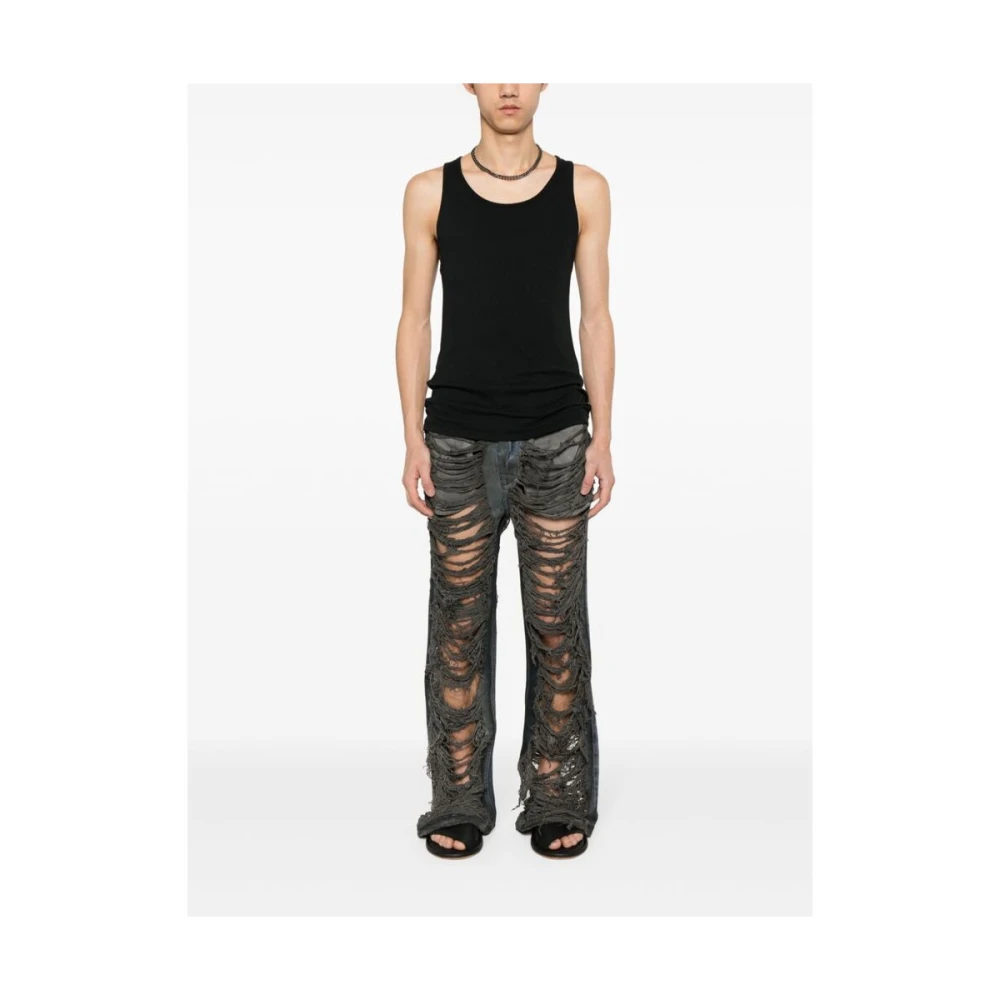 Rick Owens Wide Trousers Gray Heren