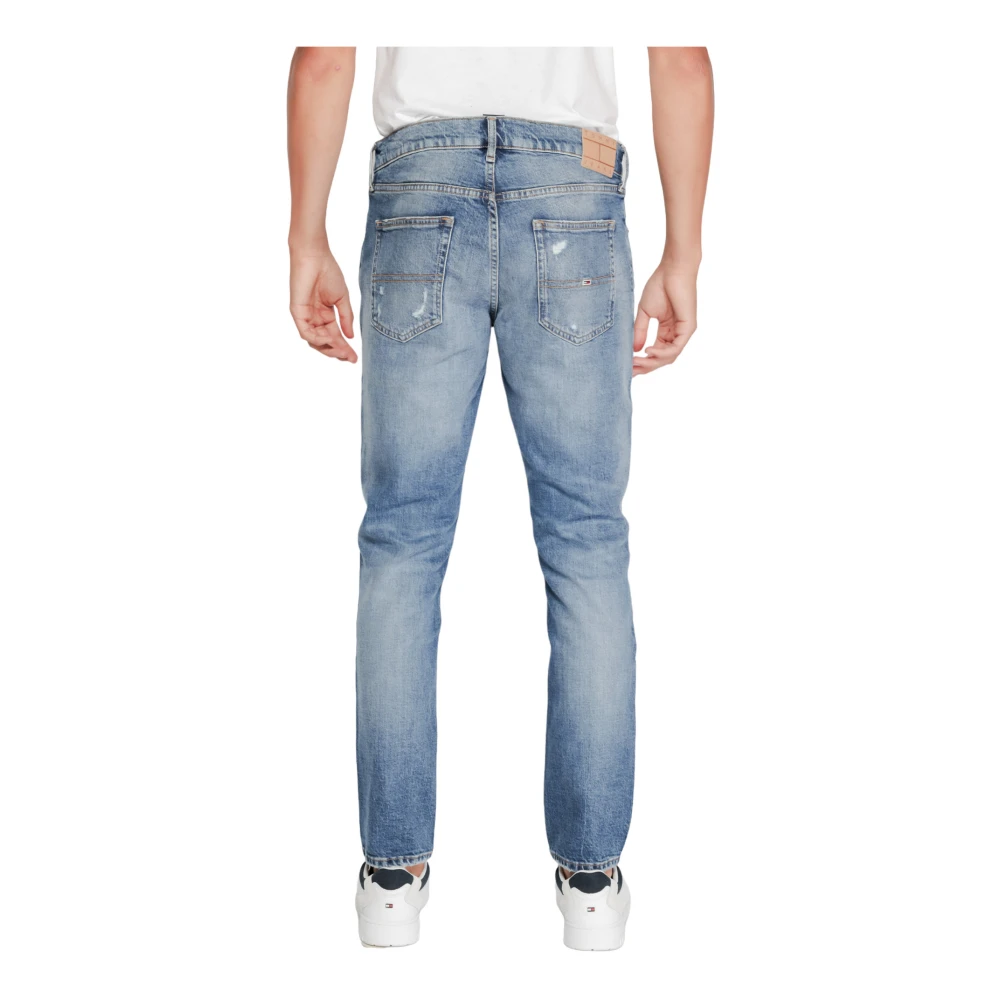 Tommy Hilfiger Blauwe Rits Knoop Jeans Herfst Winter Blue Heren
