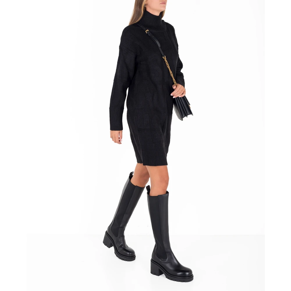 Silvian Heach Gebreide Jurk met Logo Black Dames