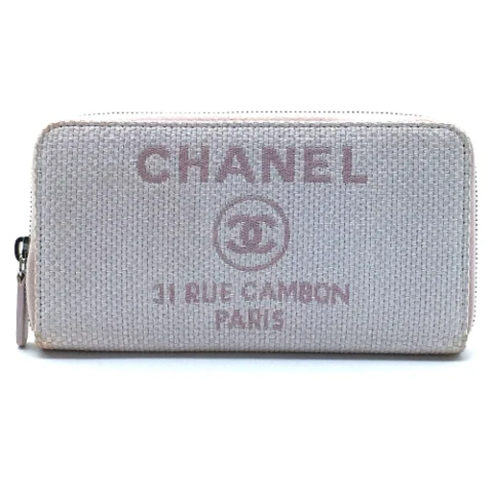 Chanel Vintage Pre-owned Leather wallets Gray Dames