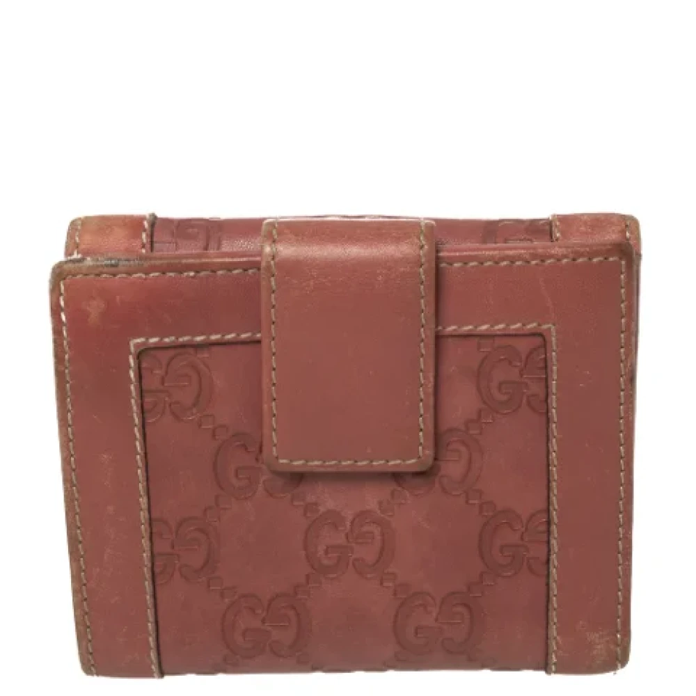 Gucci Vintage Pre-owned Leather wallets Pink Dames