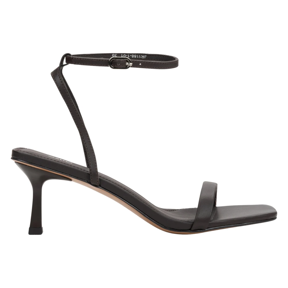 Estro Brown High Heel Sandals, Female, 3 Uk, Funnel Heel Sandals