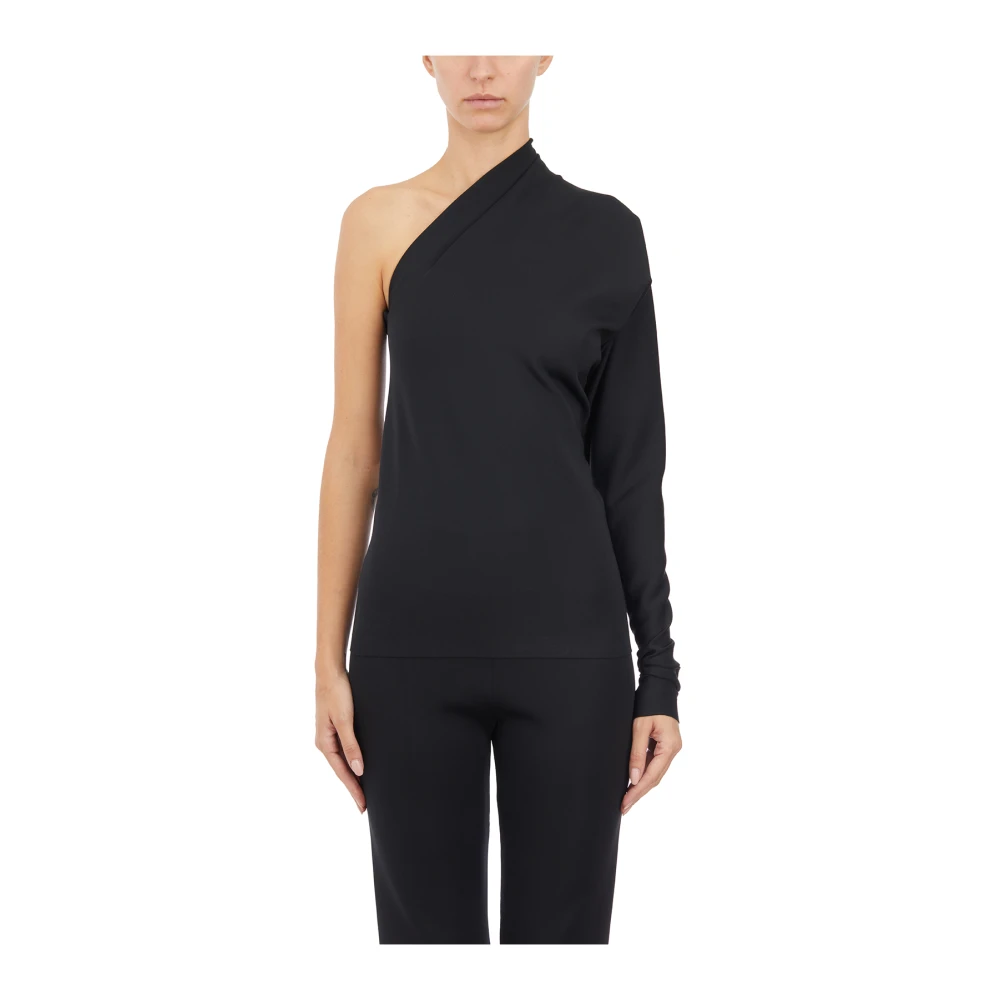 Rick Owens Zwarte Diana Top Shirt Black Dames