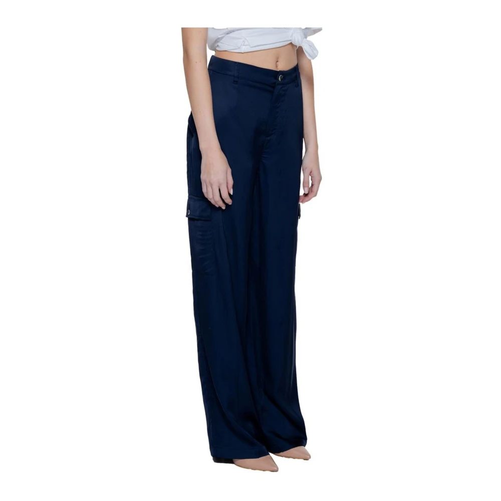 Street One Viscose Palazzo Broek voor Vrouwen Blue Dames