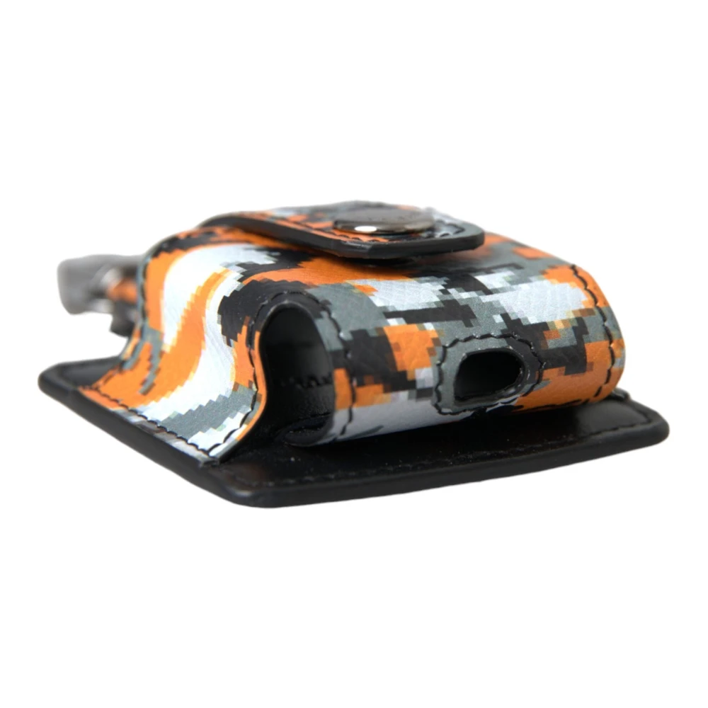 Dolce & Gabbana Multicolor Camouflage Leren Airpods Hoesje Multicolor Unisex