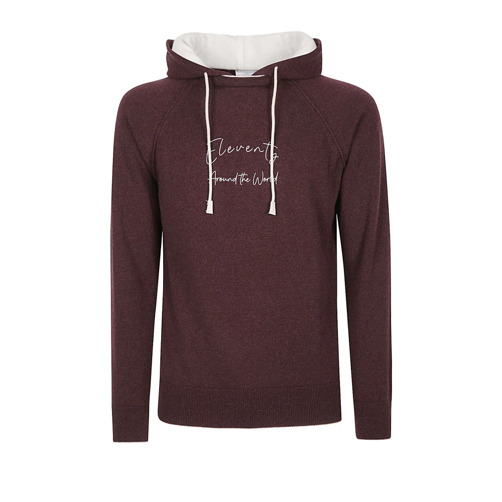 Eleventy Kasjmier Hoodie Trui Brown Heren