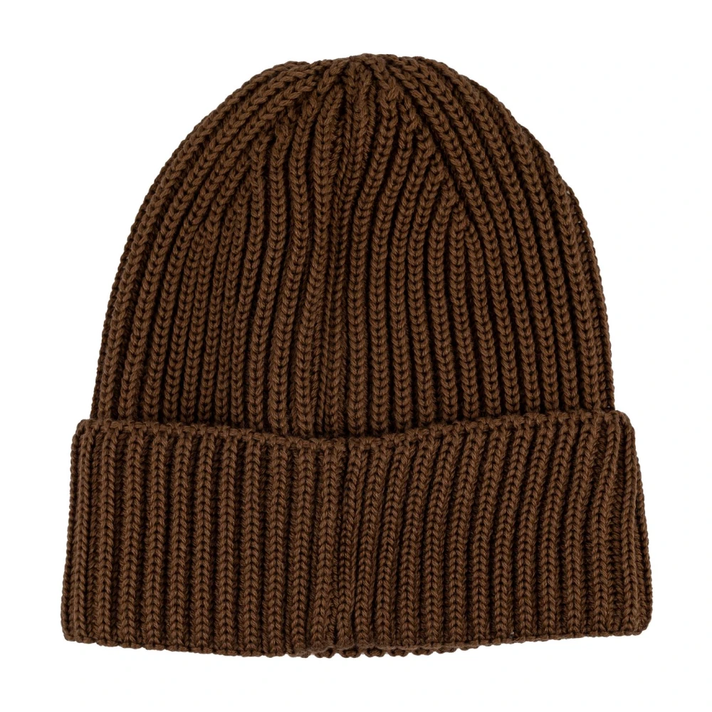 C.P. Company Wollen herenmuts met frontlensdetail Brown Heren