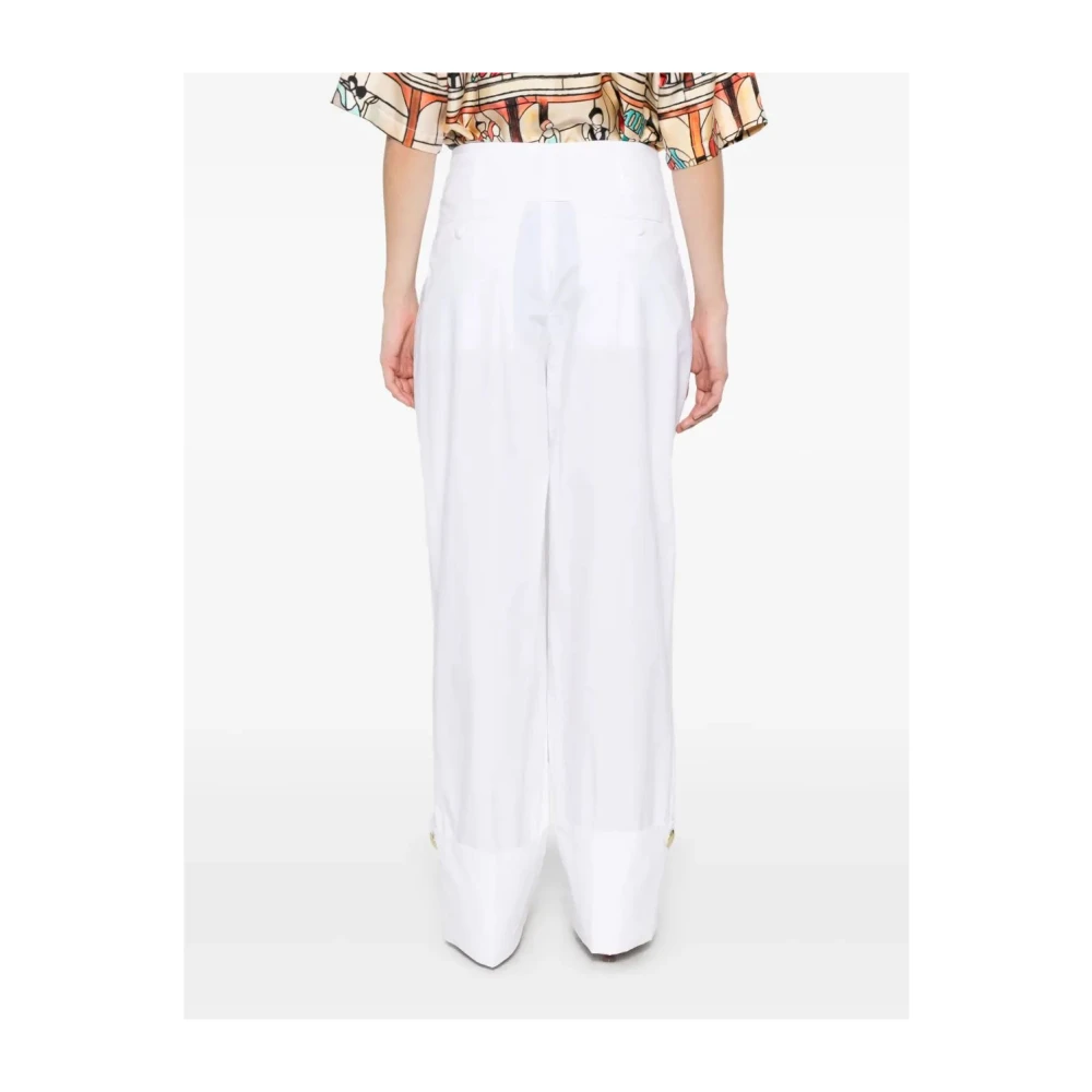 Darkpark Op Maat Gemaakte Popeline Broek White Dames