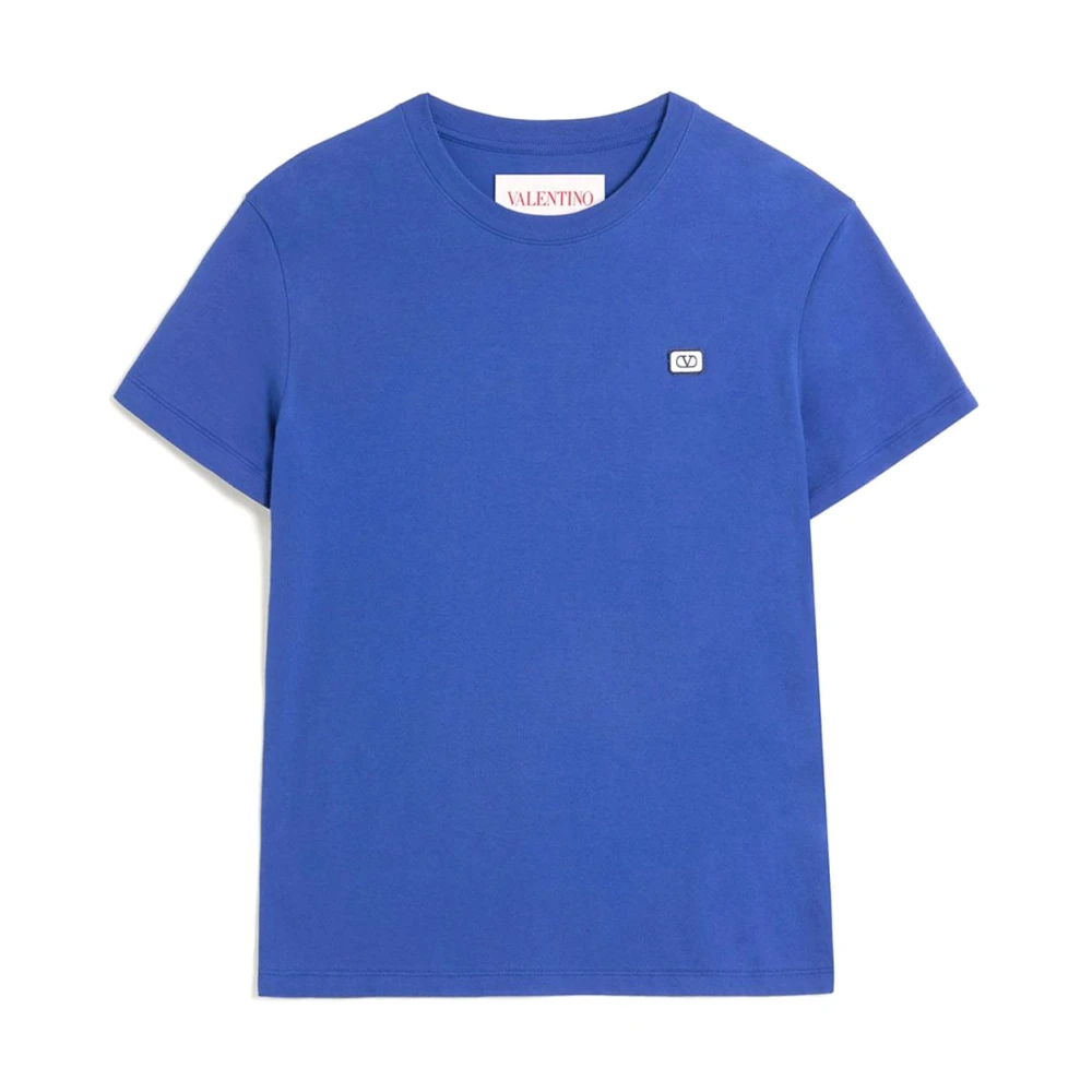 Valentino Garavani Casual Katoenen T-Shirt in Zwart Blue Heren