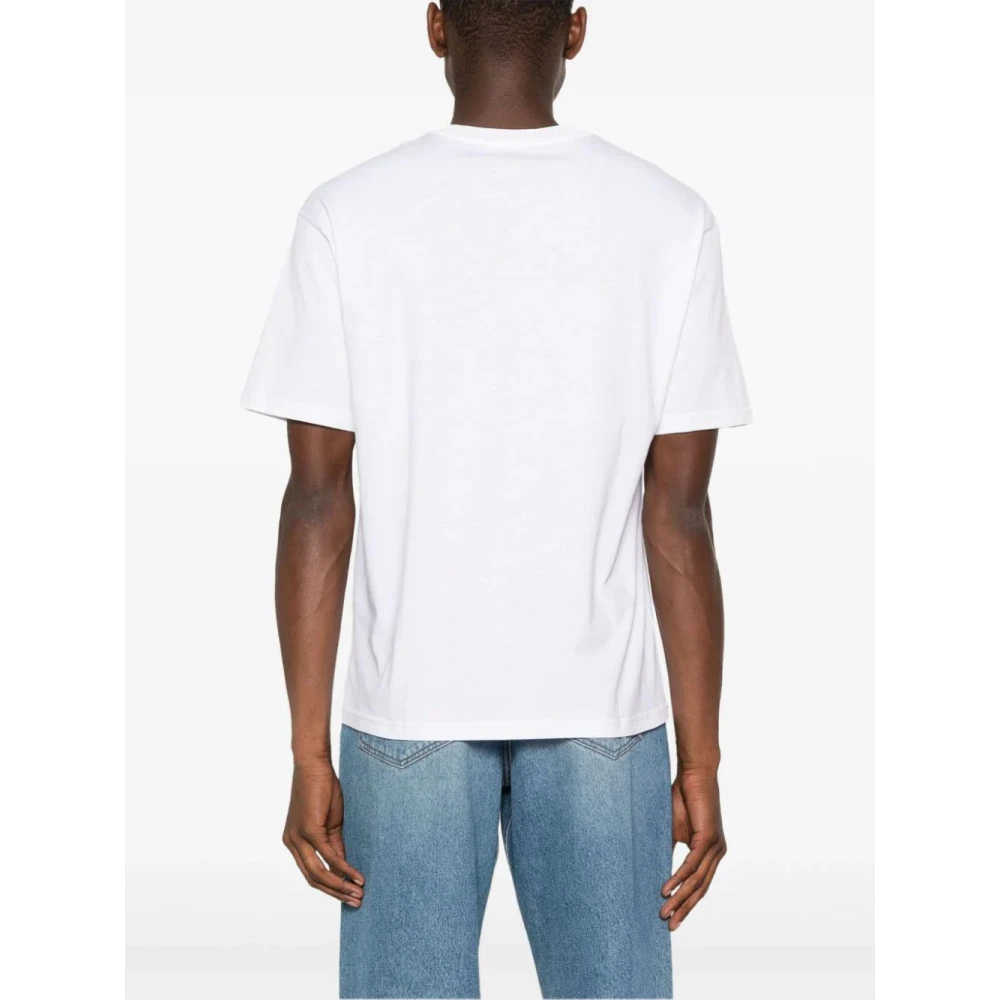 A.p.c. Micro Logo Print T-Shirt White Heren