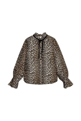 Chiffon Skjorta med Knytdetalj