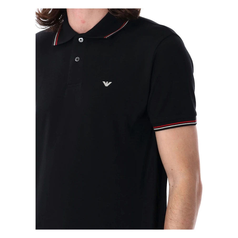 Emporio Armani Klassiek Poloshirt voor Mannen Black Heren