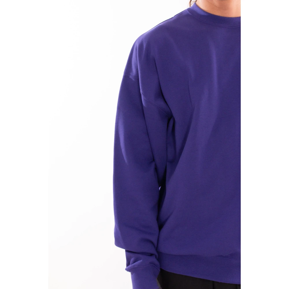 Y-3 Terry Sweatshirt met Borstlogo Purple Heren