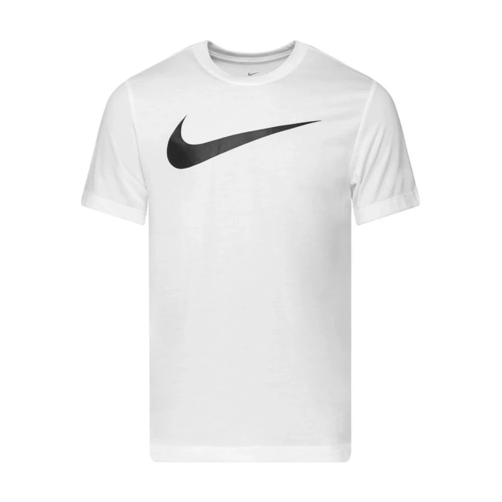Nike Men's White Printed Short Sleeve Round Neck T-Shirt