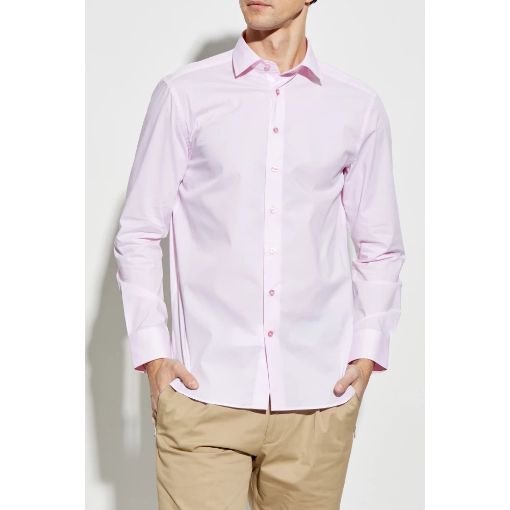 ETRO Katoenen overhemd Pink Heren