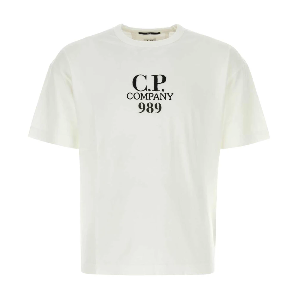 C.P. Company Ivoor Katoenen T-shirt White Heren