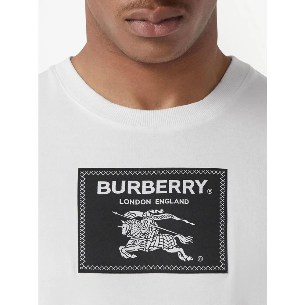 Burberry Wit Katoenen T-Shirt Prorsum White Heren