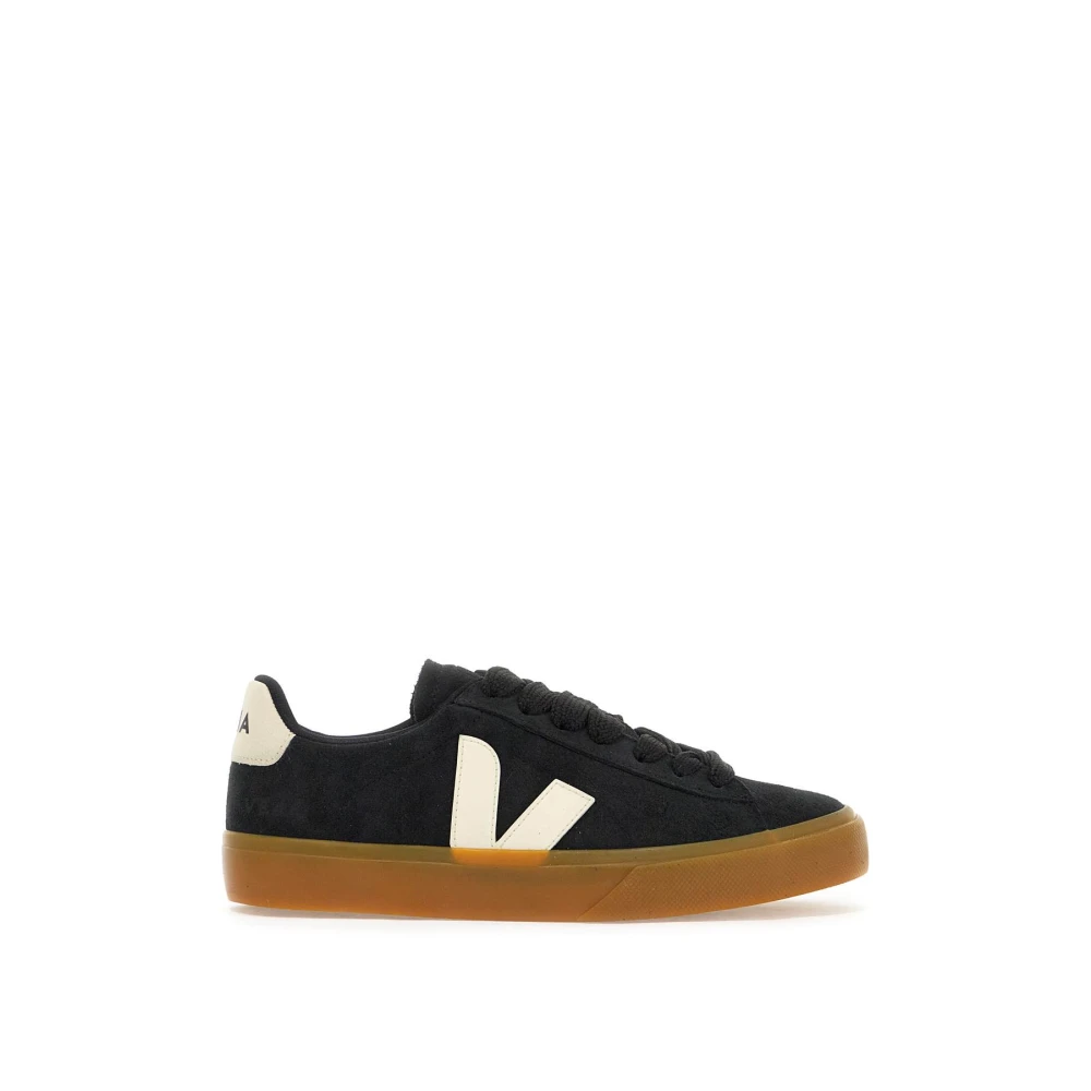 Veja Men's Black Sneakers,, Campo Bold Leather Trainers Size 11 Uk