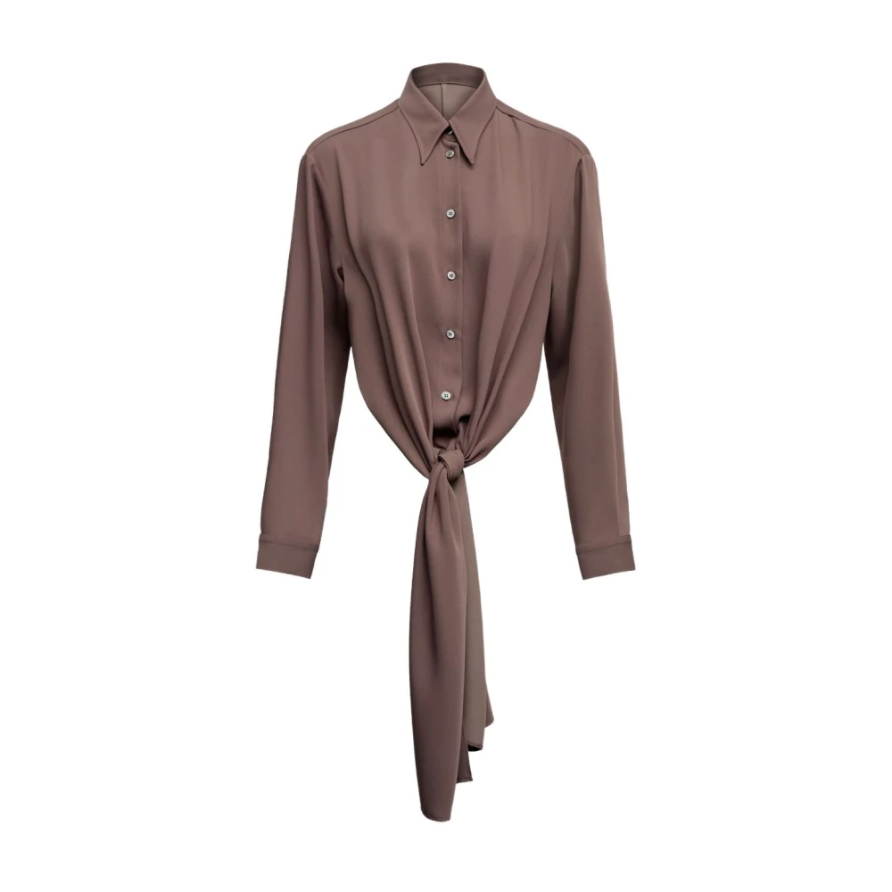 Mm6 Maison Margiela Mujer Marrón Blusas Y Camisas, Talla: Xs