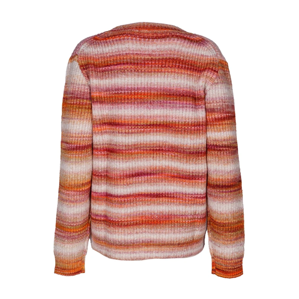 Jucca Dames V-hals wol alpaca trui Brown Dames