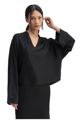 Nina V-ringad Silkblus