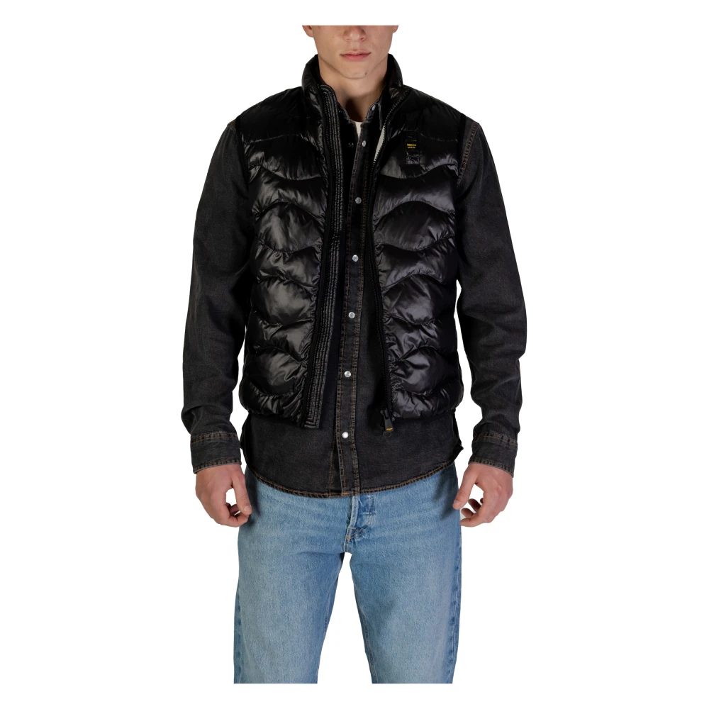 Blauer Lente Zomer Heren Polyamide Shirt Collectie Black Heren