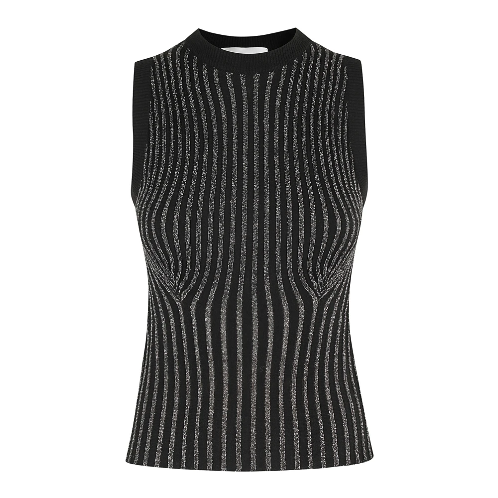 DES Phemmes Glitter Tanktop Black Dames