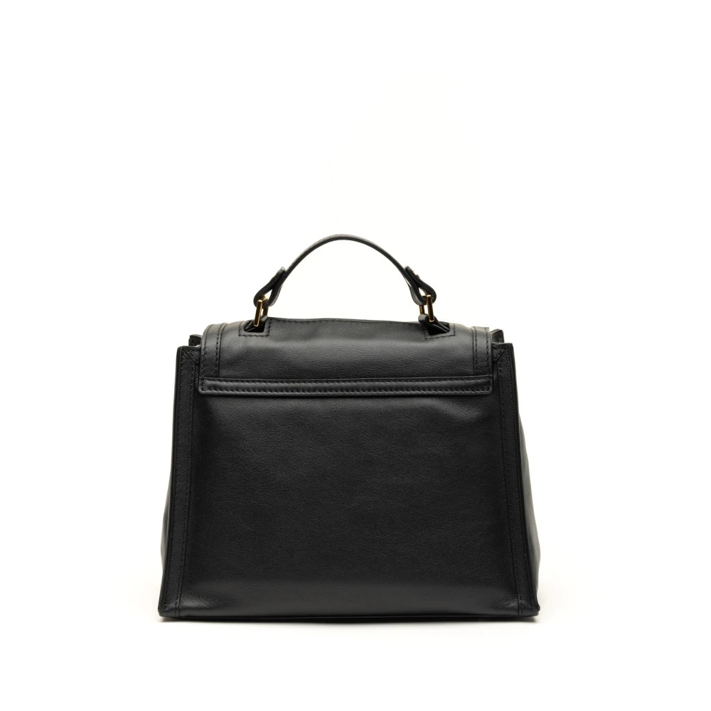 Orciani Zwarte Leren Handtas Black Dames