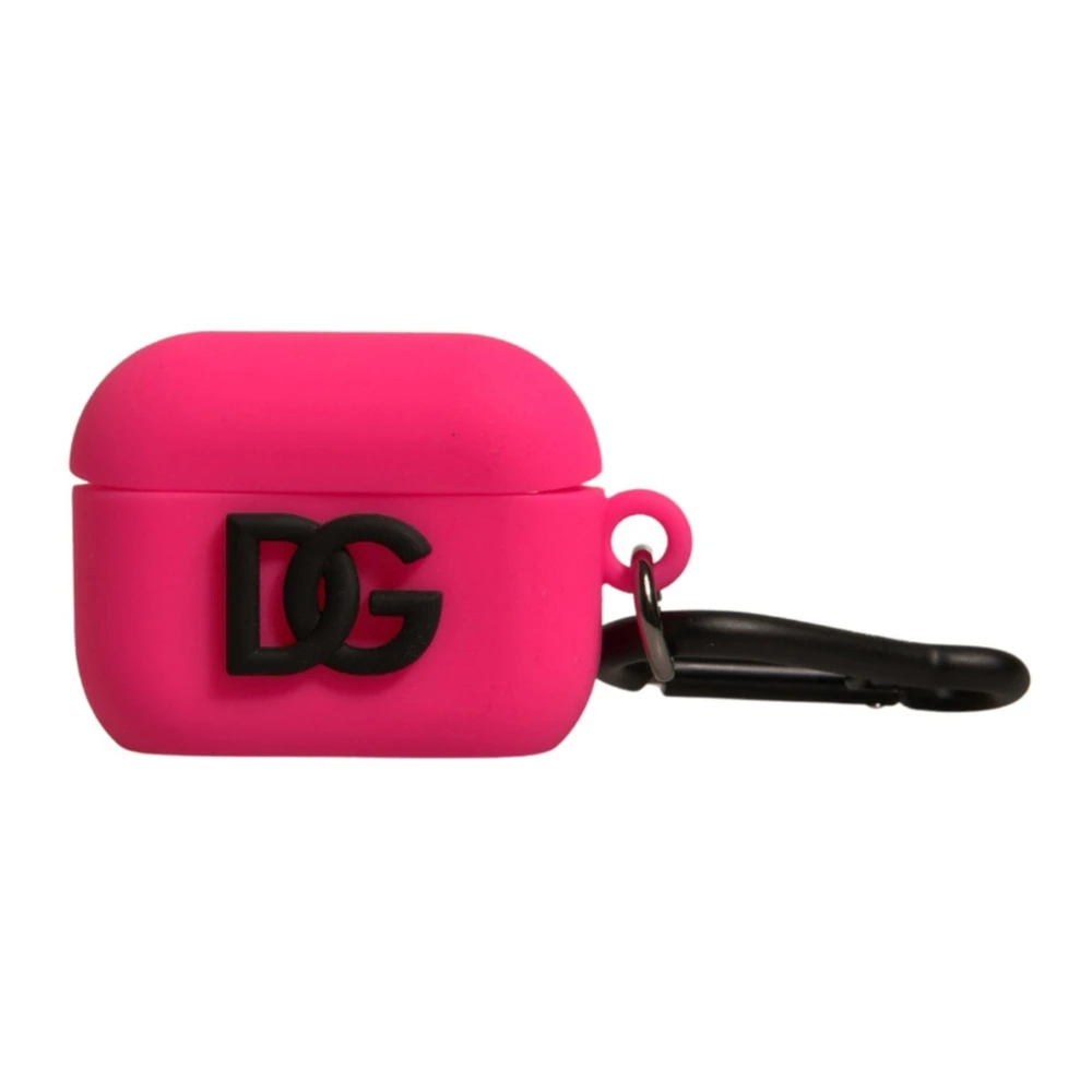 Dolce & Gabbana Unisex Roze Accessoires One Size, Airpods Case Met Logo Details