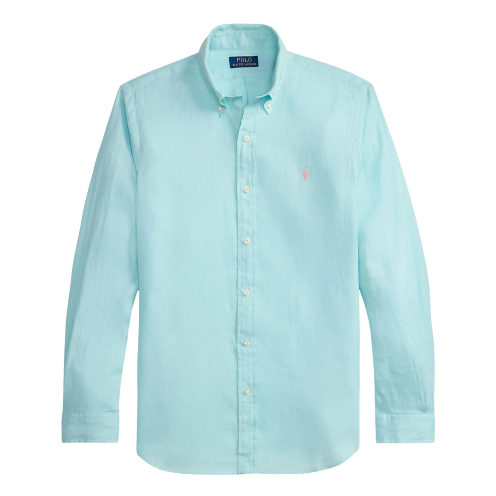 Ralph Lauren Men's Blue Linen Shirt - Casual Shirts - Xl - Shirts