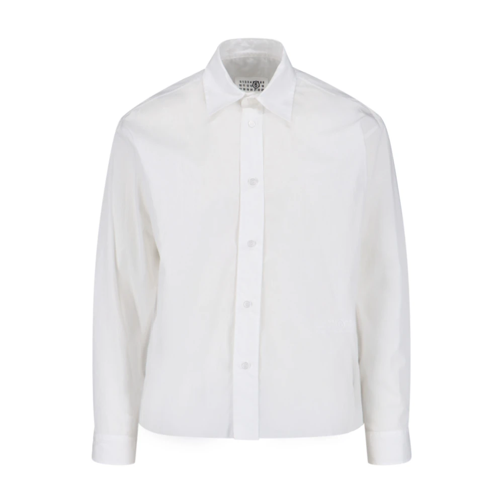 Mm6 Maison Margiela Men's White Formal Shirts, L, Shirt