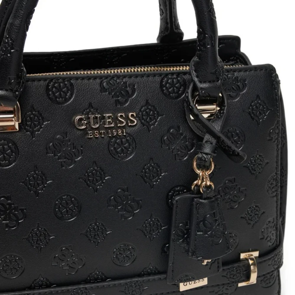 Guess Luxe Satchel Handtassen Black Dames