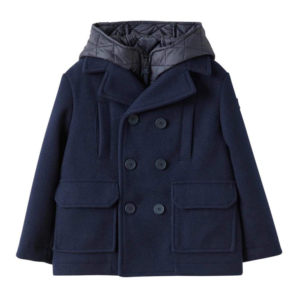 Il Gufo Boys Blue Winter Jackets, 8 Y, Double-Breasted Caban Coat