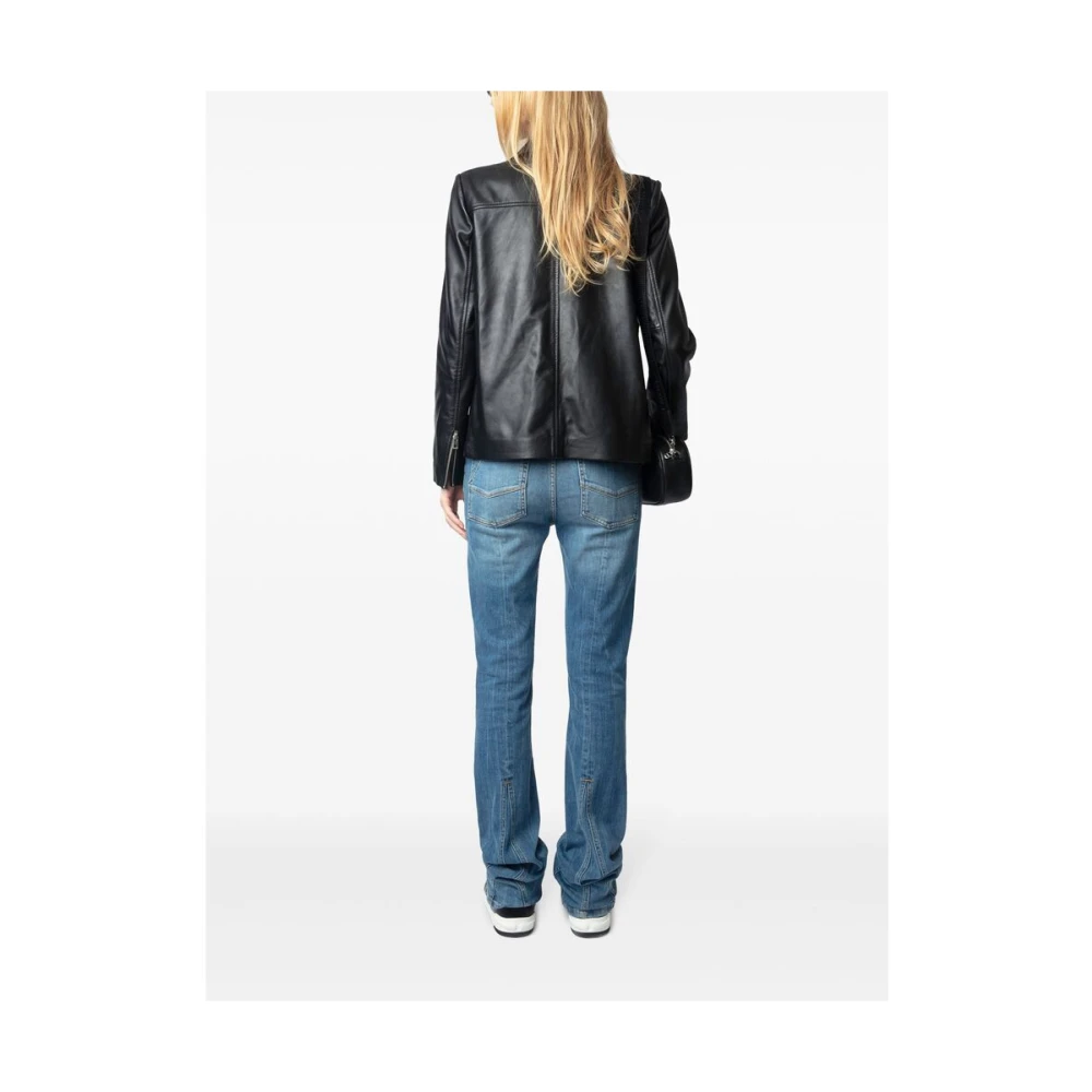 Zadig & Voltaire Zwarte rits voorkant buitenkleding jas Black Dames